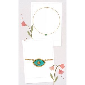 TORY BURCH Turquoise Evil Eye Pendant Necklace